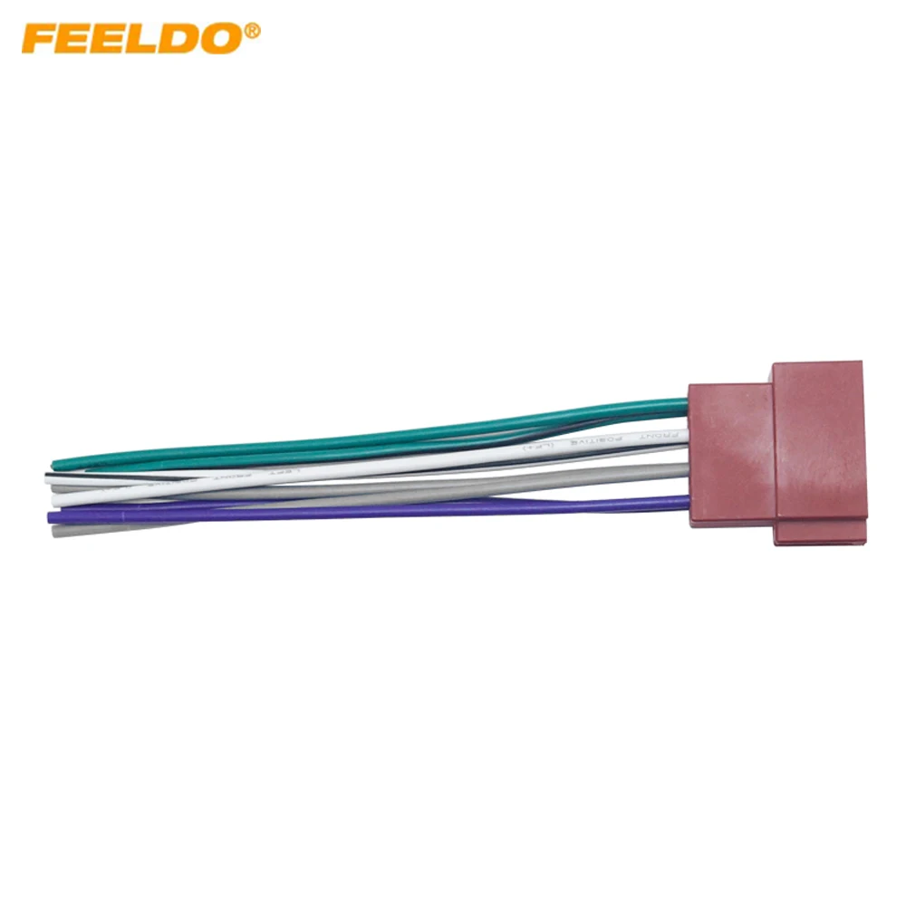 

Жгут проводов автомобильного радио FEELDO для Volkswagen/Audi/Mercedes, штекер в заводскую стереоустановку OEM (мощность и динамик)