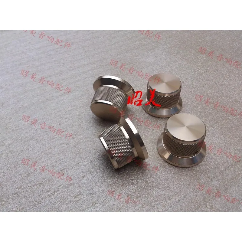 1 قطعة مقبض سبائك الألومنيوم الجهد المقابض غطاء الفضة مخرش 44*25 مللي متر نقطة علامة التبديل التشفير حجم التحكم مقبض مكبر للصوت