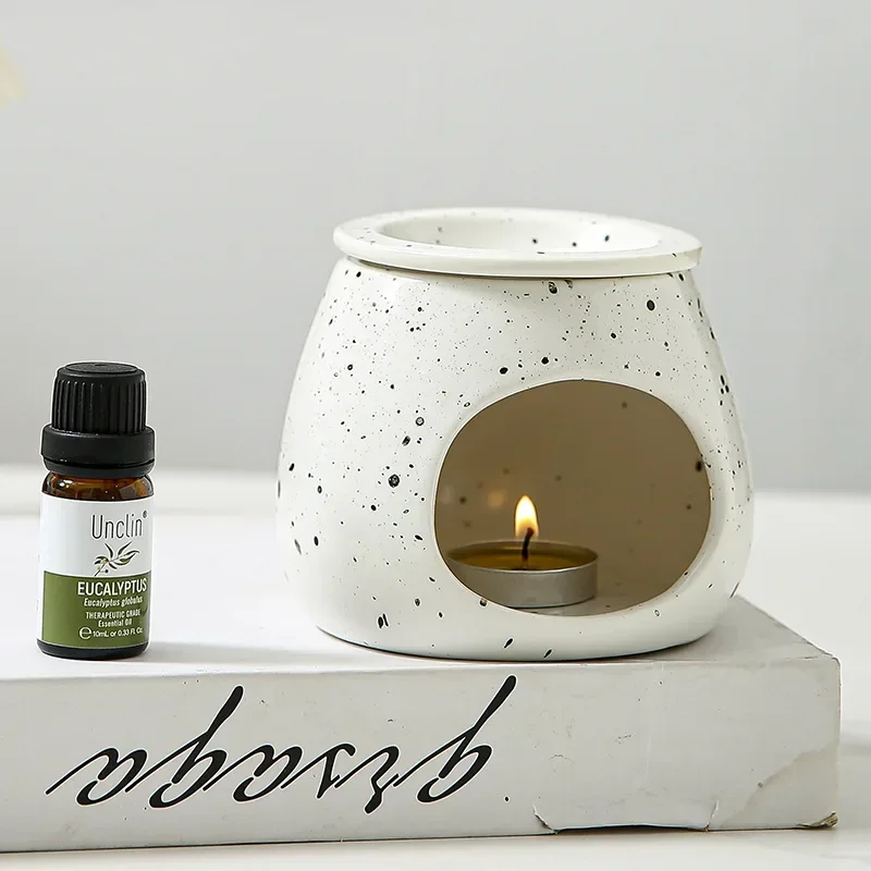 Creative Ceramic Essential Oil Stove Diffuser Spot Glaze Split Essence Incense Burner Candle Aromatherapy Warmer Home Decor