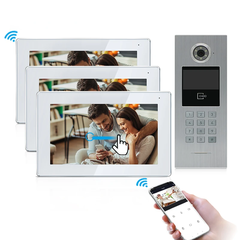 

IP65 Waterproof Doorbell 7 Inch Color Screen Monitor WIFI TUYA App Video Door Phone