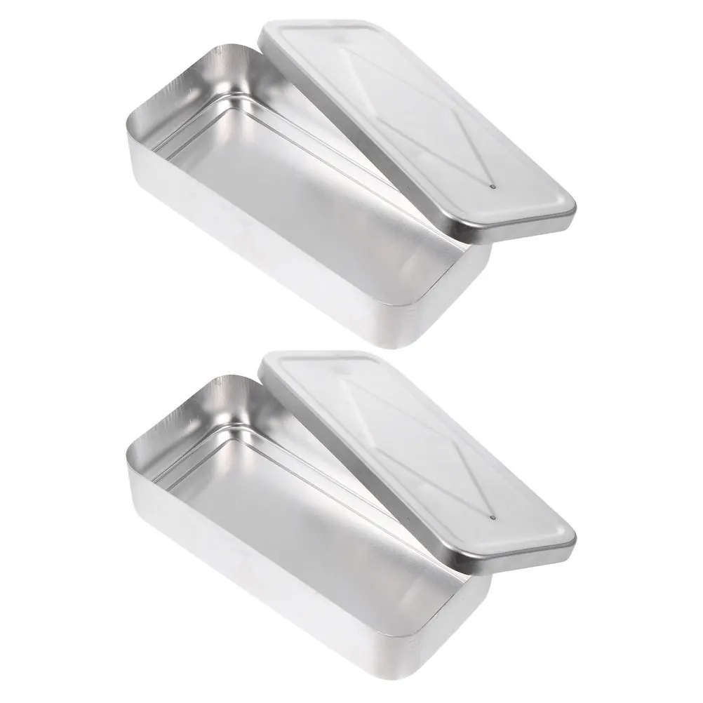 

2Pcs Sterilization Box with Cover Aluminum Acupuncture Case Long Lasting Corrosion Resistance Convenient for Clinics and