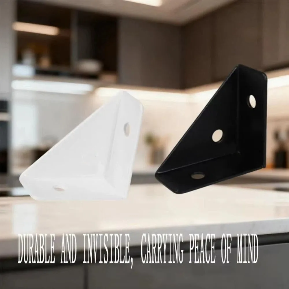 

8pcs Heavy Duty Steel Angle Corner Brackets 90° Right Angle Thicken Support Right Triangular Angle Sturdy Three Sides Fixed