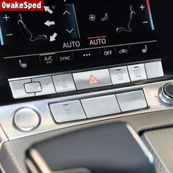 Car Styling Console Multimedia P Buttons Cover Sequins For Audi A6 C8 2019-2021 Interior Door Lock Button Frame Stickers