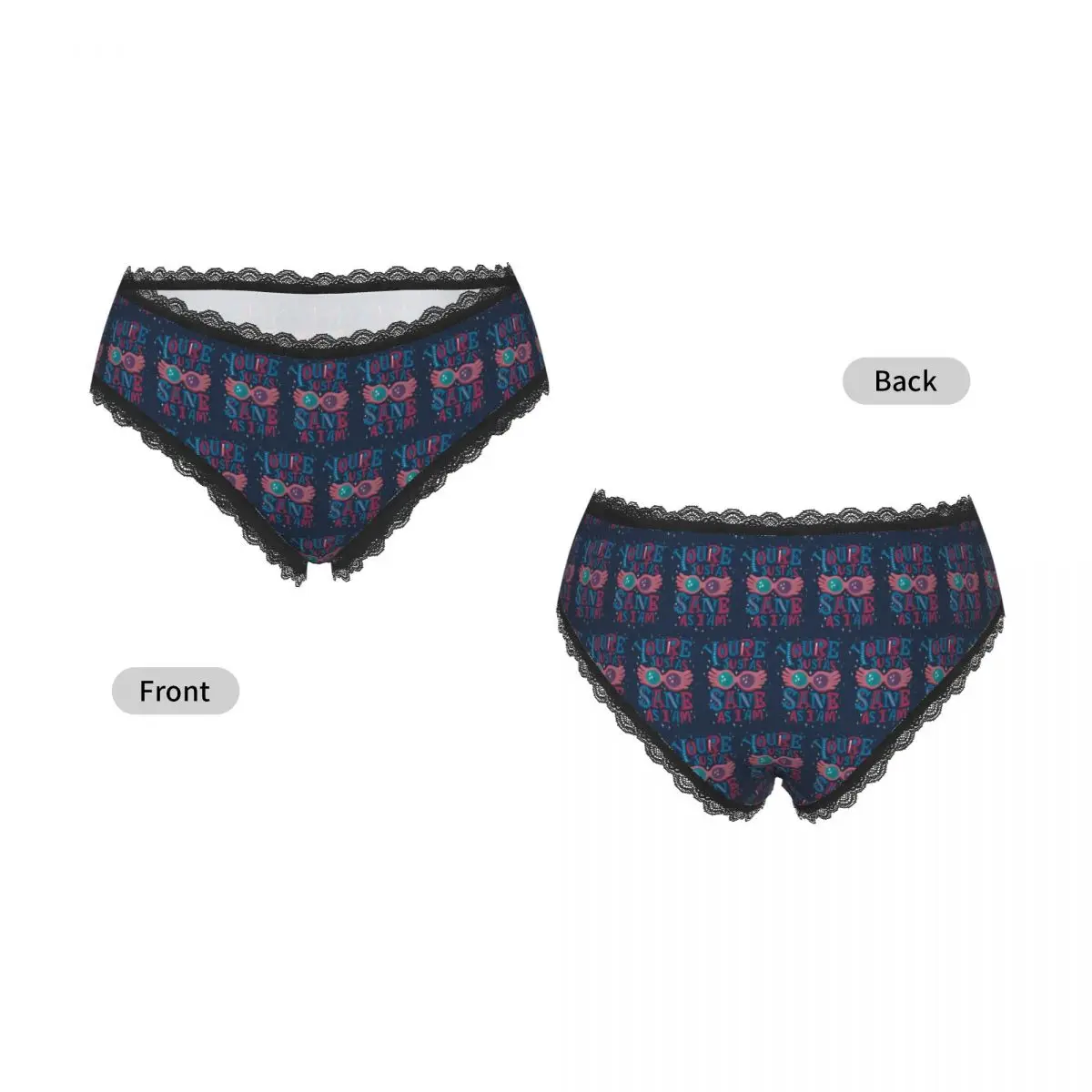 Custom Luna L-Lovegoods Glasses Panties Briefs Women's Comfort Briefs Underwear Breathable Female Underpants
