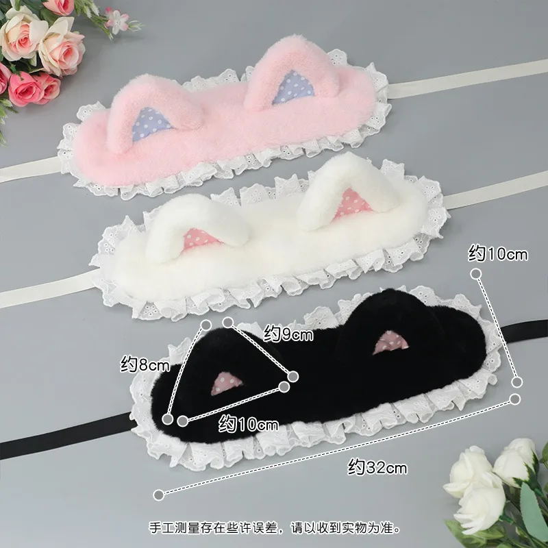 1PC Kawaii Kat Oren Hoofdband Kant Boog Hoofd Wrap Lolita Bruiloft Cosplay Meid Hoofdtooi Vrouwen Meisjes Anime Haaraccessoires