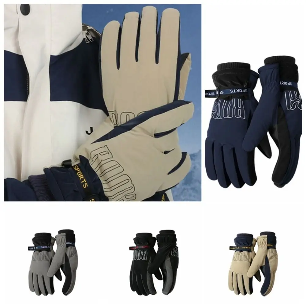 

Thickening Cycling Gloves Snow Prevention Waterproof Full Finger Gloves Anti-slip Breathable Bicycle Gloves Skating