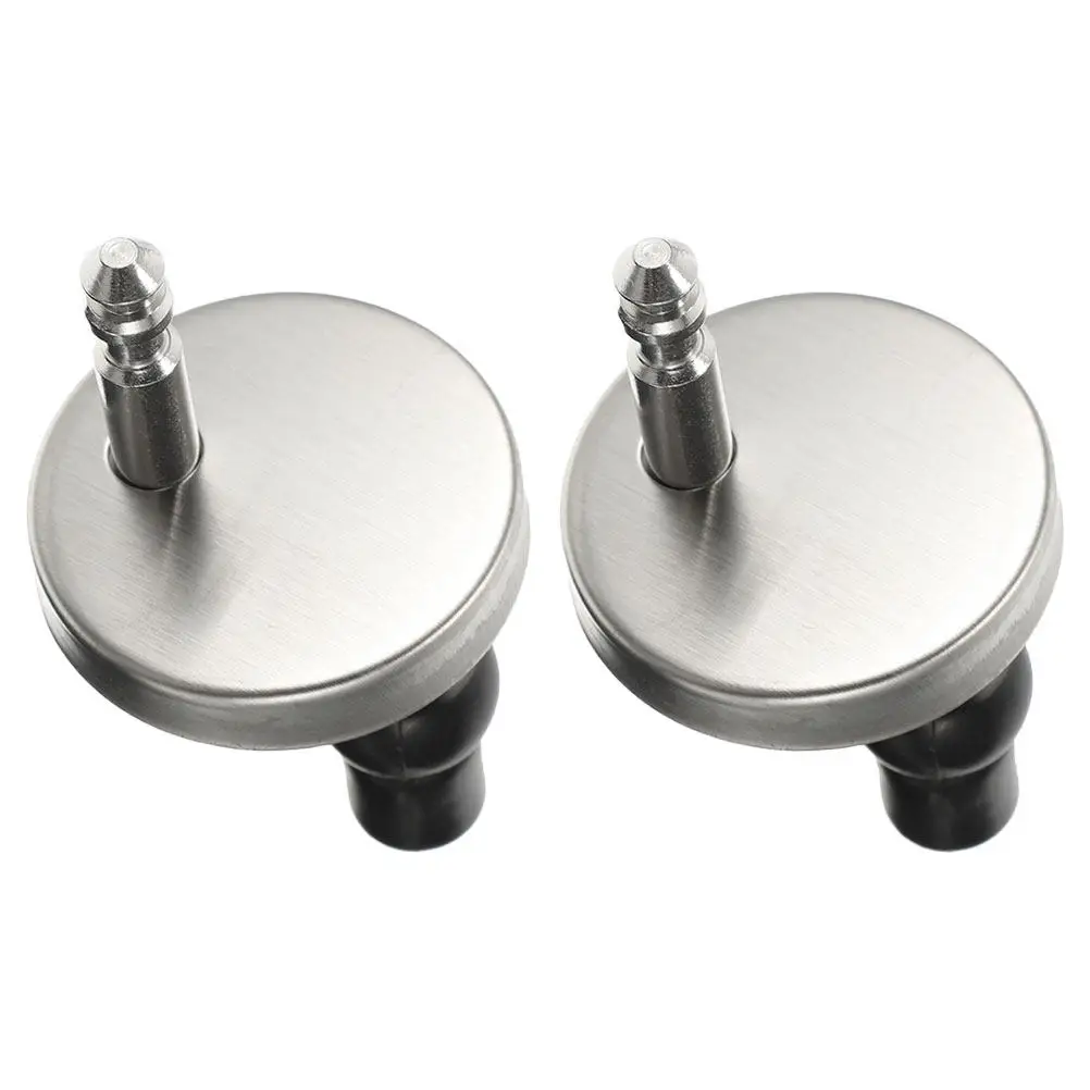 2Sets Toilet Seat Accessories Kit Stainless Steel Bolts Screws Nuts Cover Plate Connectors for Residential Commercial Use Wide