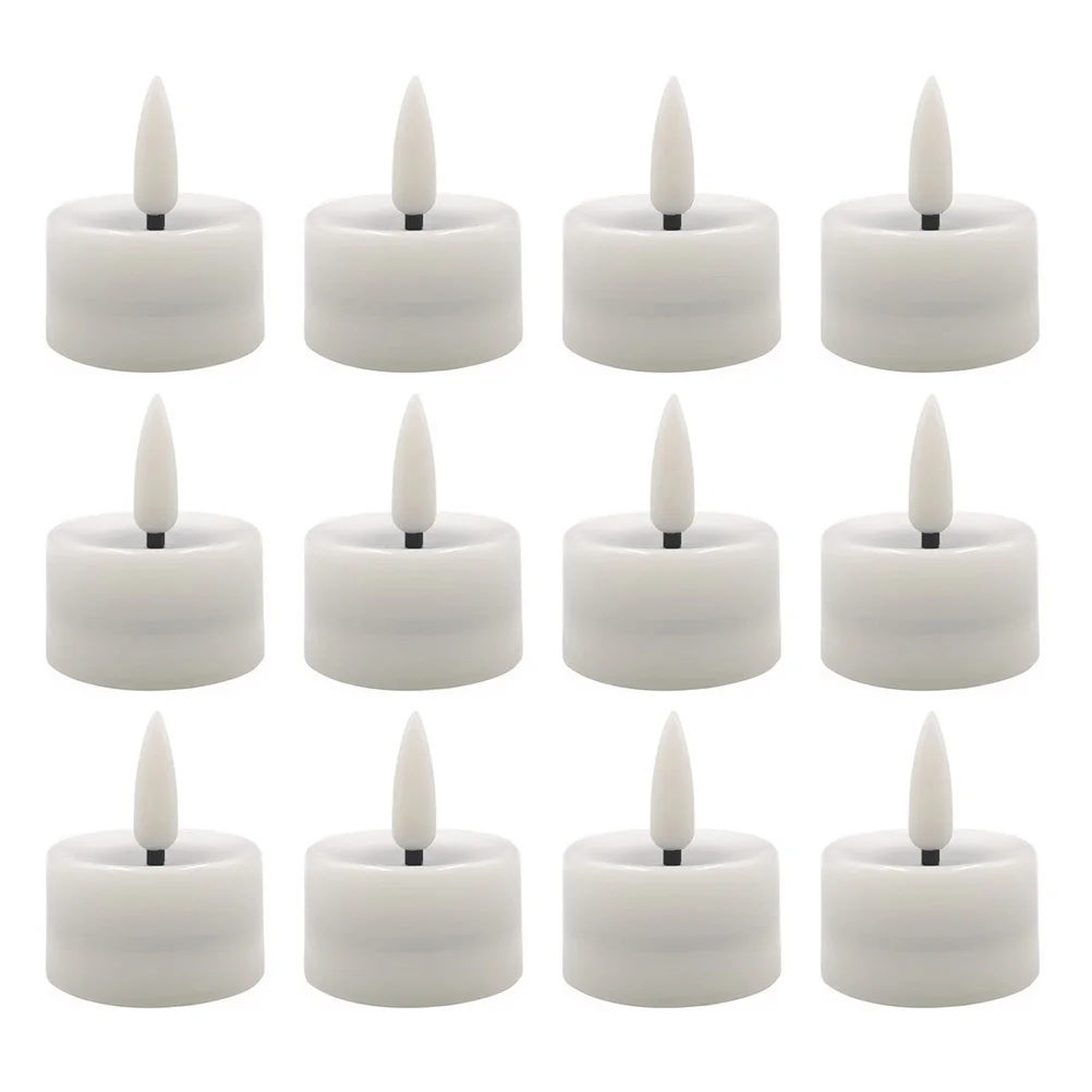 12 قطعة مصابيح LED محاكاة أضواء الخفقان ديكور الحفلات غرفة نوم لوازم عيد ميلاد الزفاف #5