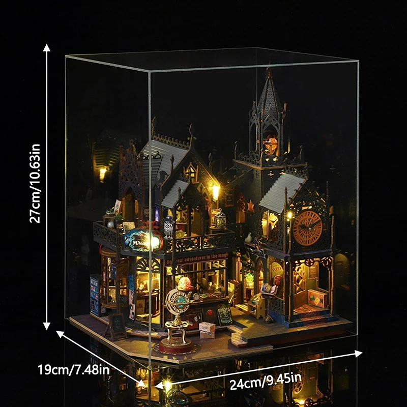 Castillo mágico Medieval, modelo de ensamblaje DIY, juego de juguetes, casa de muñecas, Mini Kit pequeño DIY, modelo de ensamblaje de construcción, Kit de rompecabezas 3D, regalo para niño