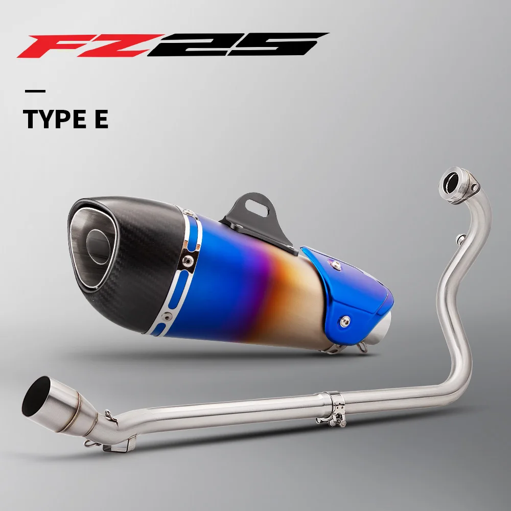 ل FZ250 FZS250 FZS FZ Fazer 250 نظام عادم الدراجة النارية الهروب مع كاتم صوت الكربون