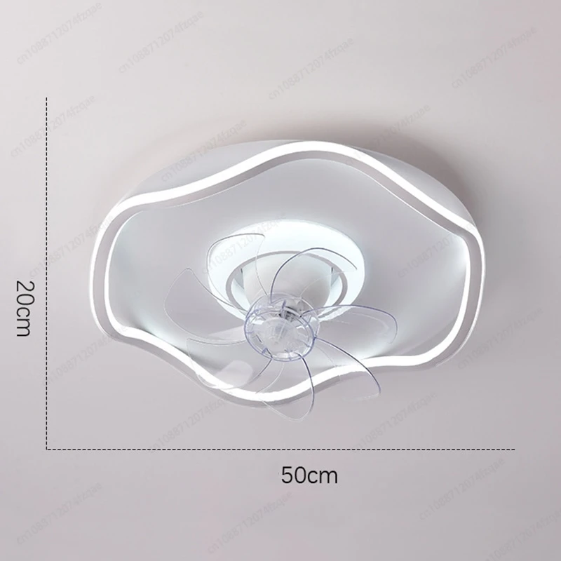 20 Inch LED Lighting 7 Blades DC Motor Ceiling Fan Light Suitable For Living Room Bedroom Remote Control Lighted Electric Fan