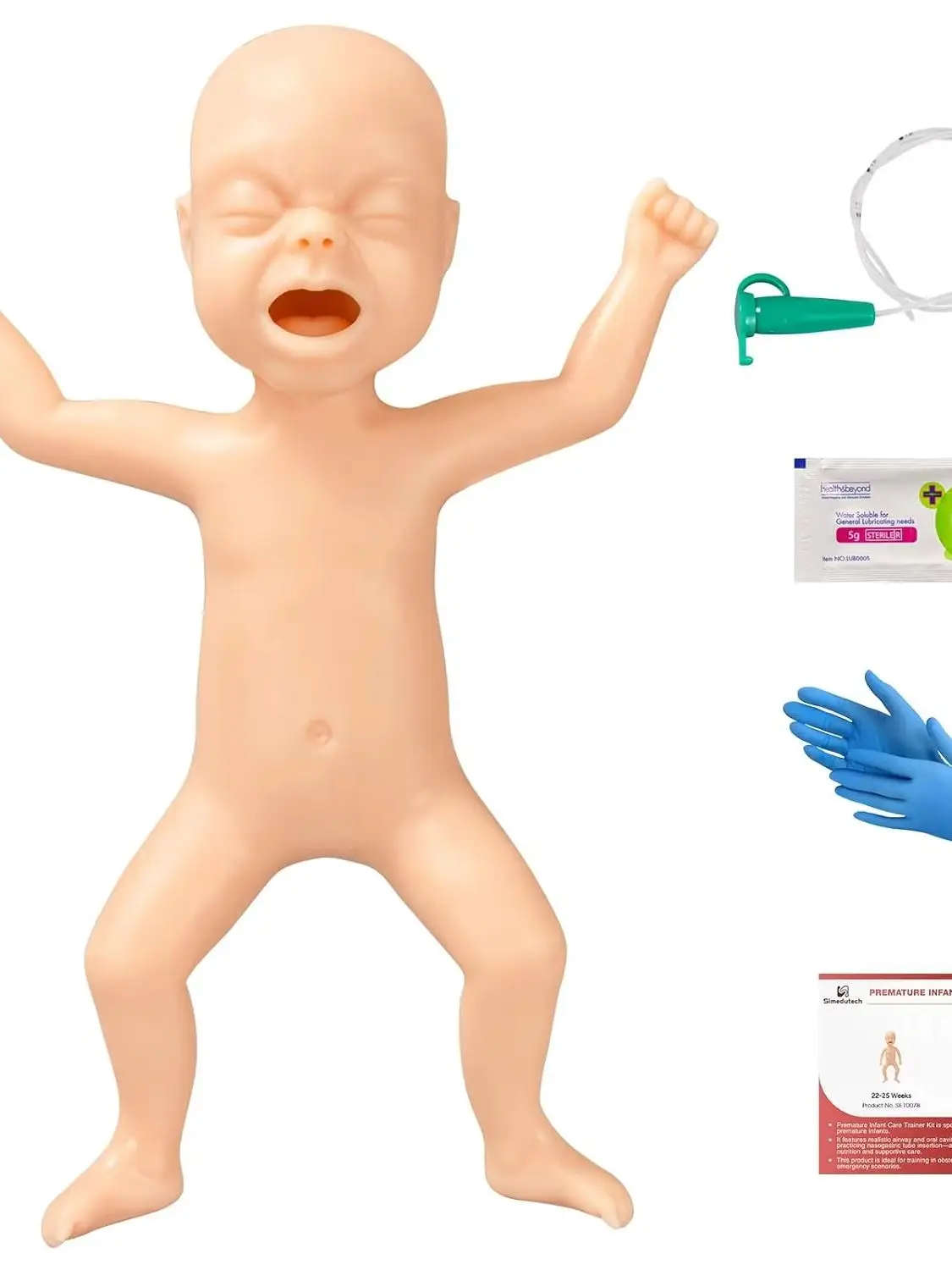28-33 Weeks Premature Infant Model Infant Care Trainer Kit Nasogastric (NG) Tube Insertion Practice Tool for Medical Education