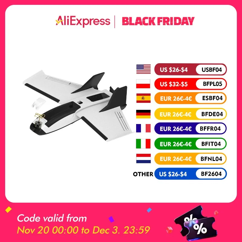 

Dart250G 570mm Wingspan Sub-250 grams Sweep Forward Wing AIO EPP FPV RC Airplane PNP KIT