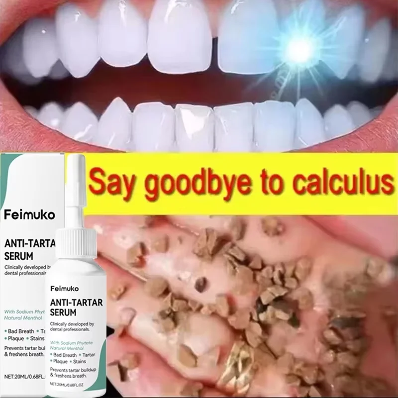 Dental Calculus Remover Teeth Whitening Serum Brightening Cleaning Oral Hygiene Removal Halitosis Plaque Stains Fresh BreathCare