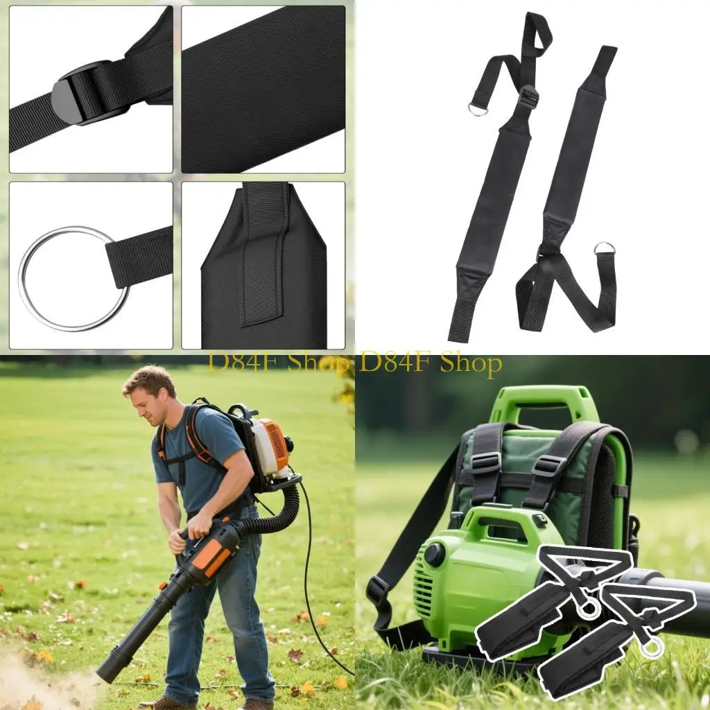 D84F 2Pcs Backpack Blower Shoulder Harness Set Heavy Duty Adjustable Chest