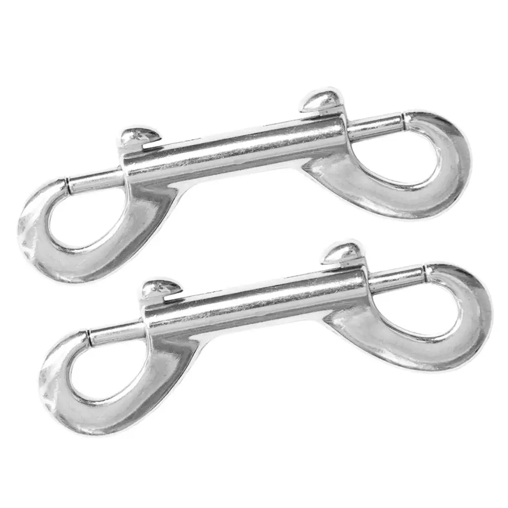 2x Heavy Duty Double End Snap Clips Bolts Security Carabiner for Keyring 9cm