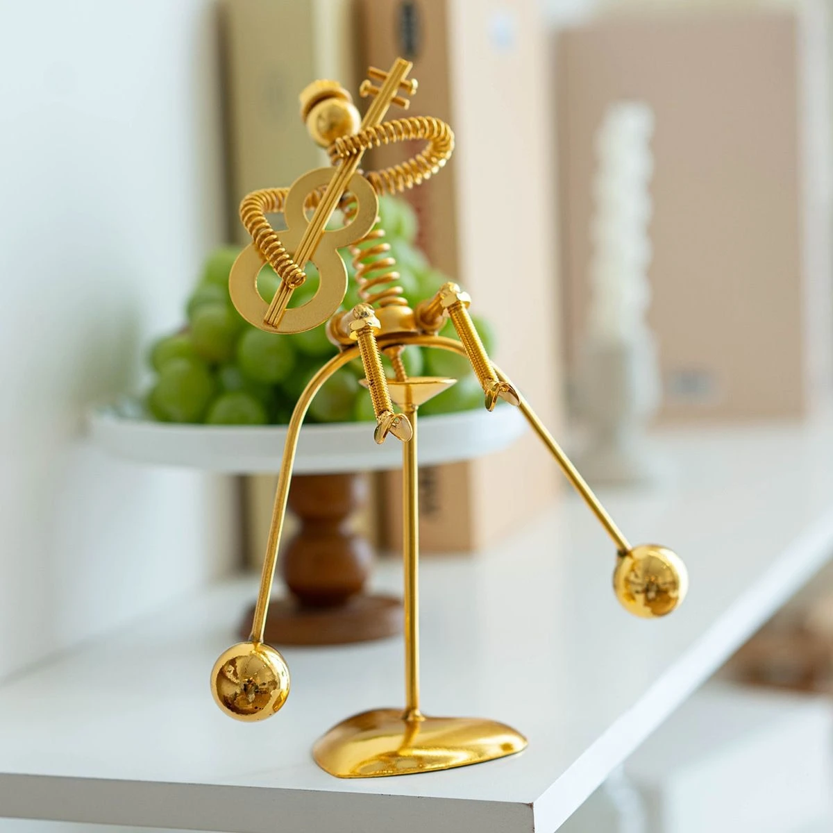 

Creative brass instrument character dolls, band-shaped, metal figurines, crafts, home decor items