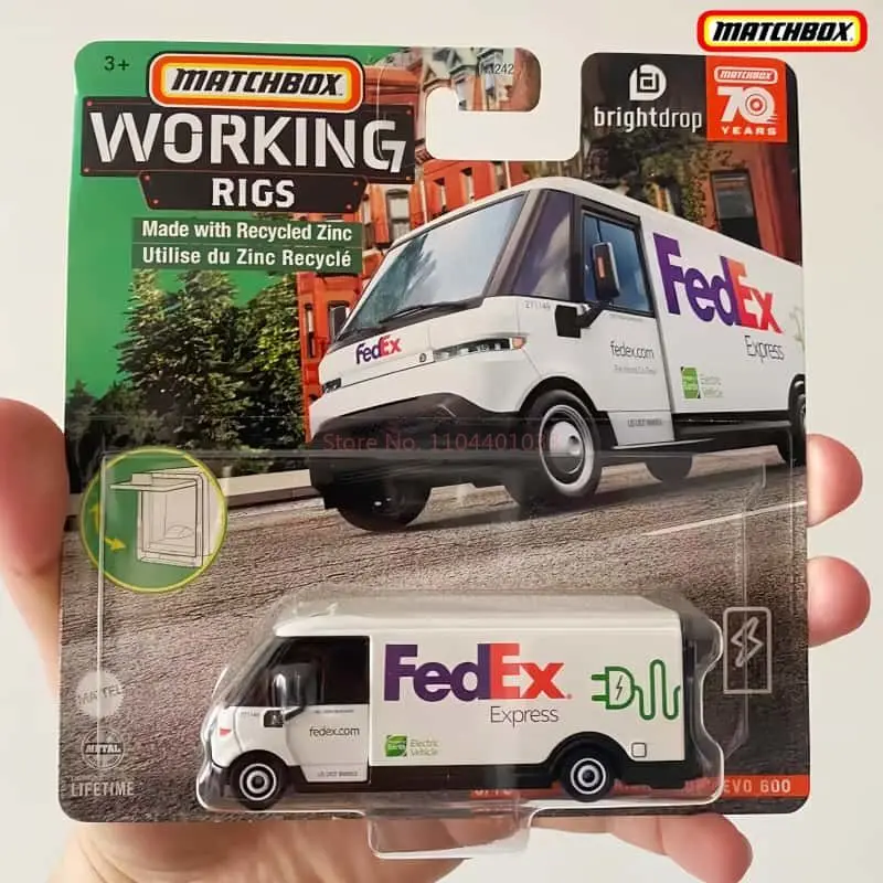 

Оригинальная коллекционная модель Matchbox N3242: Серия рабочих грузовиков (фургонов) FedEx, литая под давлением, игрушка для мальчиков, подарок на день рождения, сюрприз