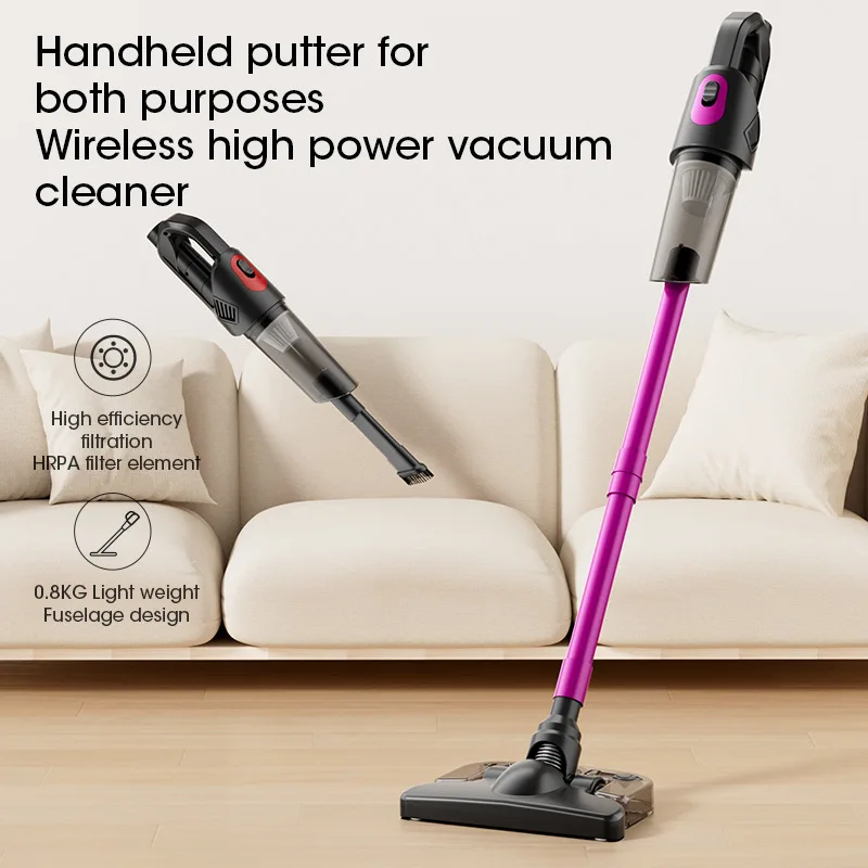 مكنسة كهربائية لاسلكية محمولة للتنظيف والتطهير، مكنسة كهربائية منزلية متعددة الوظائف