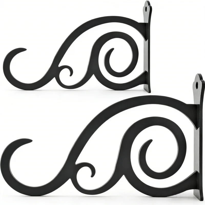 Windspiel-Kerzenhalter mit Spezial-Aufhängehaken, 2er-Set, 4er-Set, 6 Zoll, Schwarzes Eisen, Praktische Dekoration