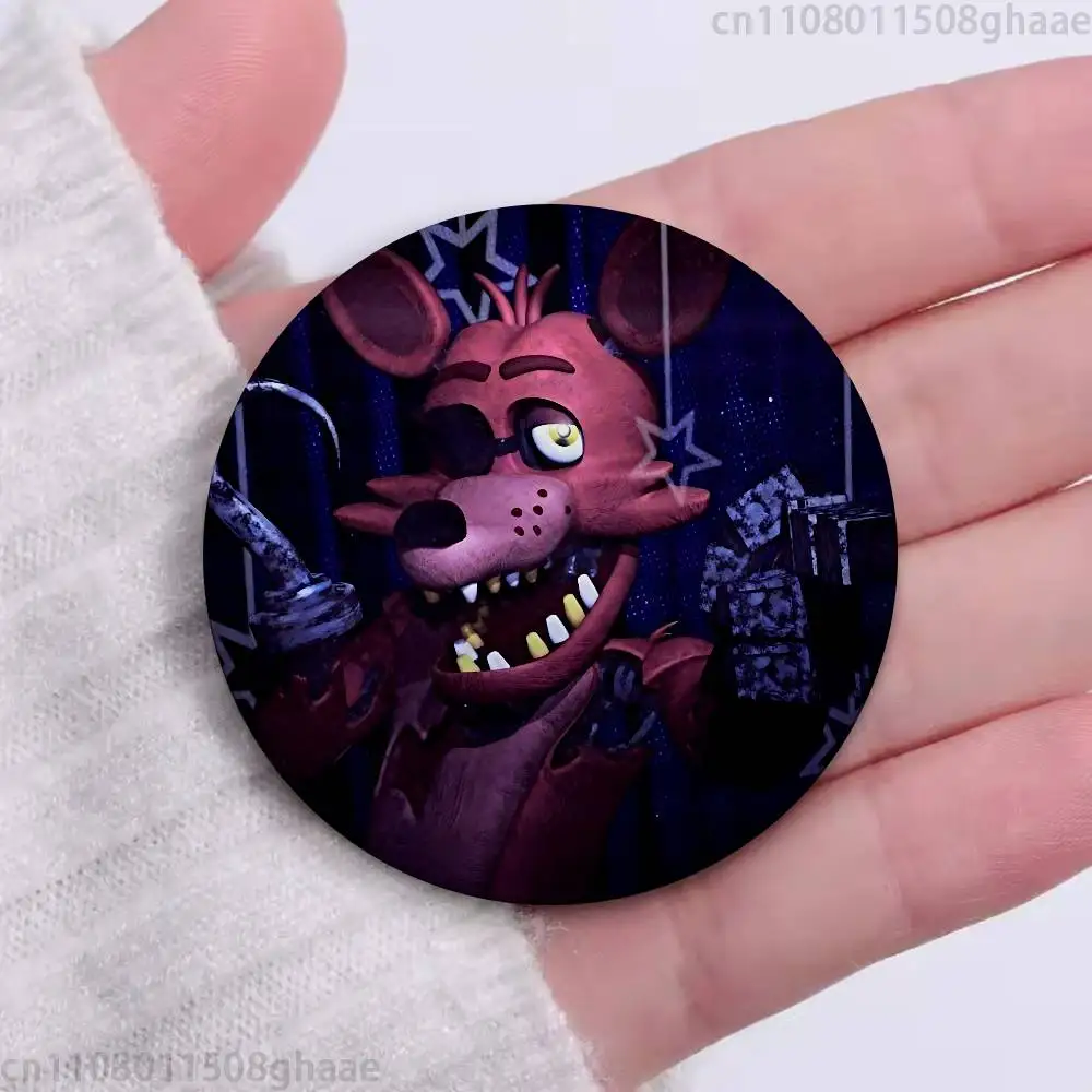 W-FnafS 32/44/58mm Handmade Pins Round Brooch Badge Backpacks Clothes Jewelry Gifts