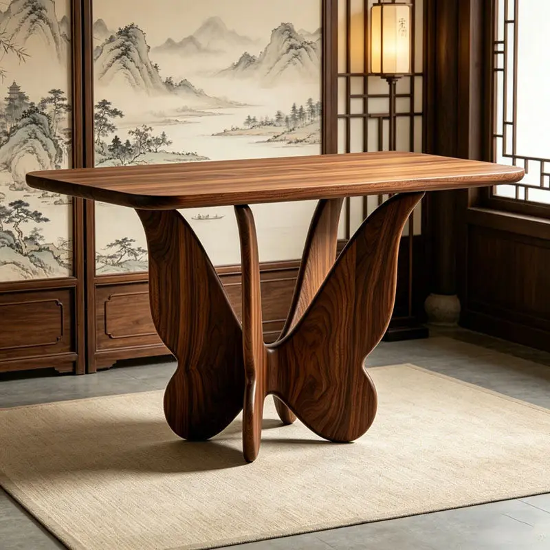 New Chinese-style North American black walnut entrance table Song-style aesthetic entry table,   decoration table