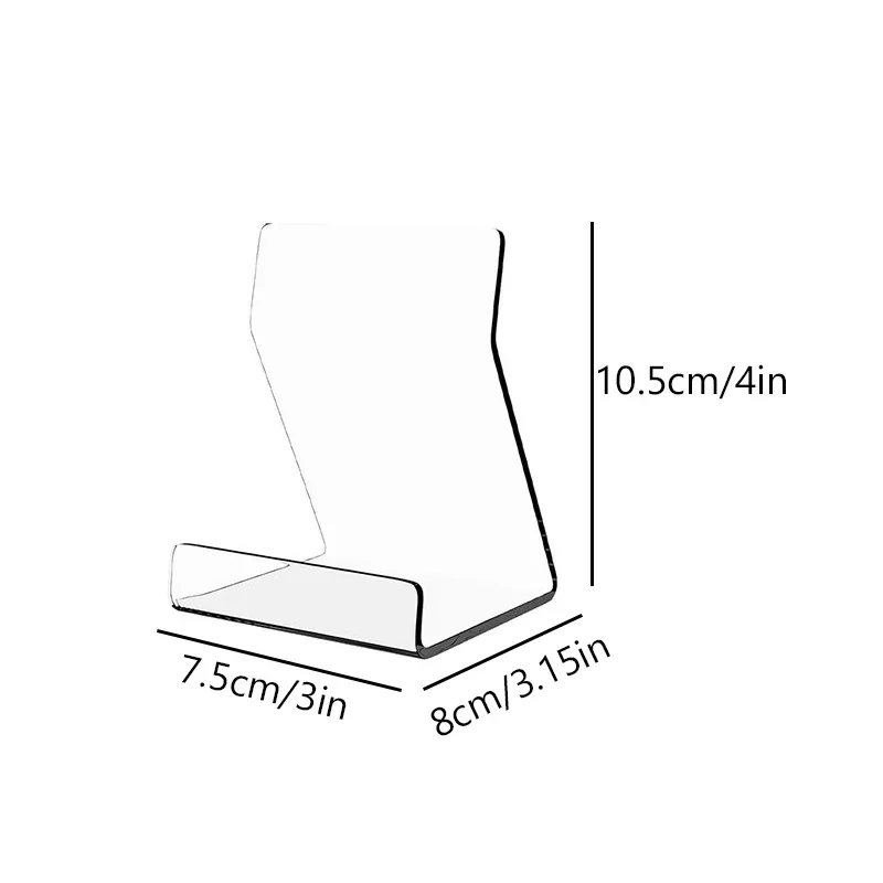 Transparent Display Stand Book For Shelf Desktop Bookshelf Acrylic Clear Storage Office 1/2/6 Pcs