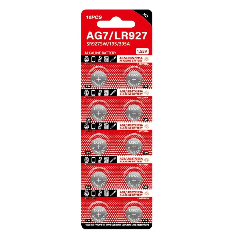 10-100PCS AG7 395 Alkaline Battery LR927 395A L926F SR927SW Button Battery Cell Battery for Watch Toys Control Calculator