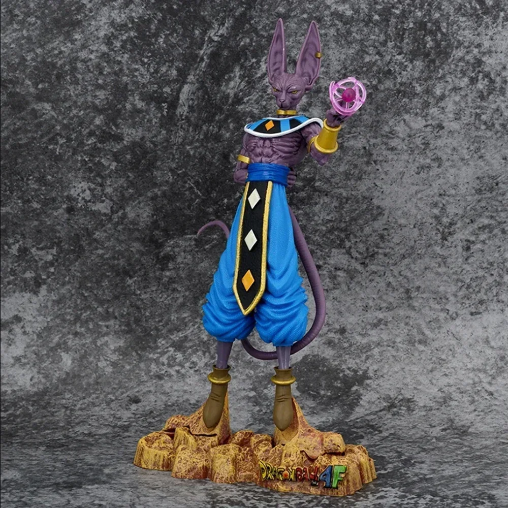 Mainan Model Anime Dragon Ball Z Beerus, koleksi figur Super God of Destruction 30cm untuk hadiah anak-anak