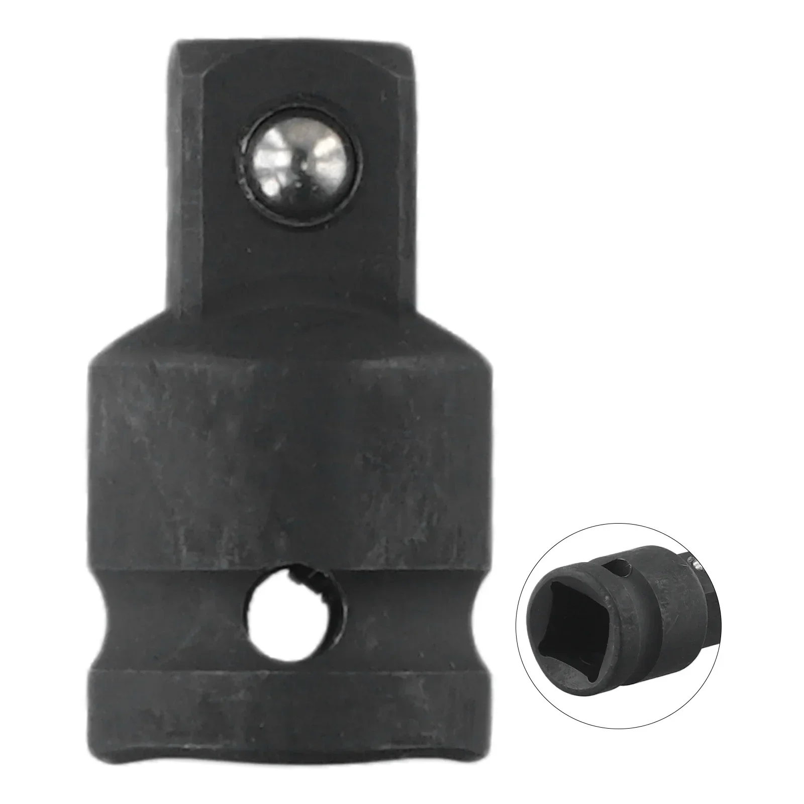 Adaptor Convertor Adapter Black Convertor Impact (HRC) 40 ± 2 1/2 To 1/2 Adapter Chrome-vanadium Steel Repair Tool