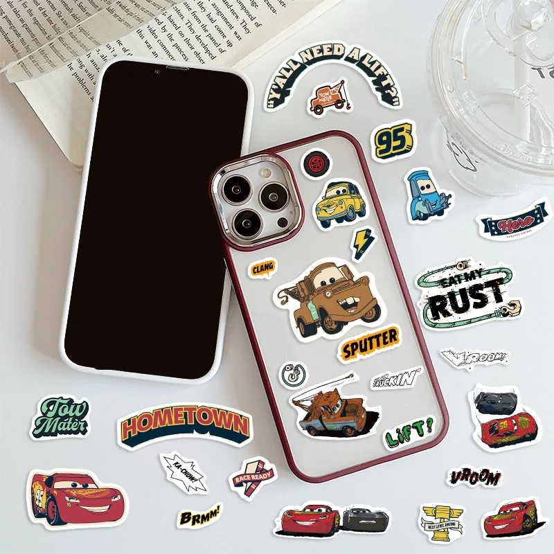 Disney 8 Stück Cars Collage Aufkleber Tagebuch Laptop Gepäck Skateboard Cartoon Aufkleber Spaß klassische Geschenkdekoration