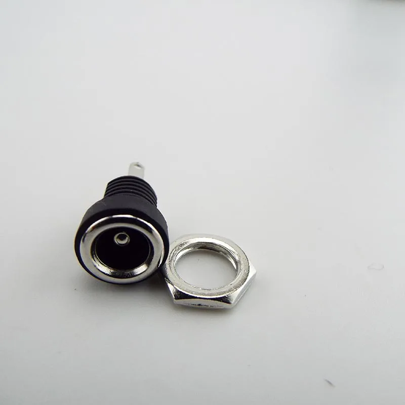 DC022B 5,5 x 2,1 mm Gniazdo zasilania DC Złącze żeńskie DC 2 Zacisk 2-pinowe Złącze do montażu panelowego Adapter wtyczki 5,5 * 2,5 — zdjęcie 7