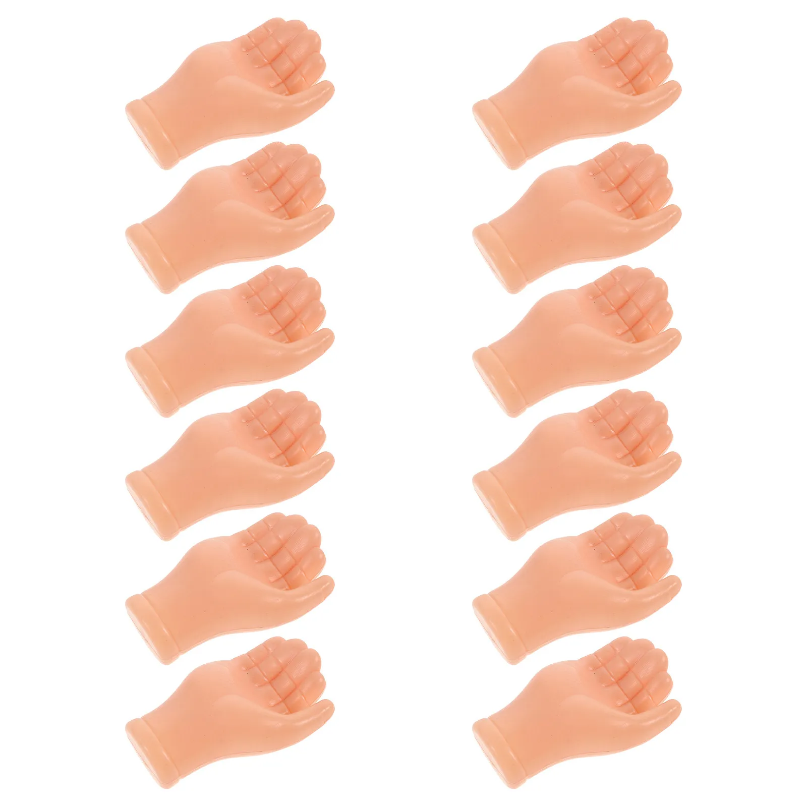 

12Pairs Simulation Hand Reproductions Miniature Plastic Hand Props Realistic Small Hands for Crafts Jointed Parts for Role Play