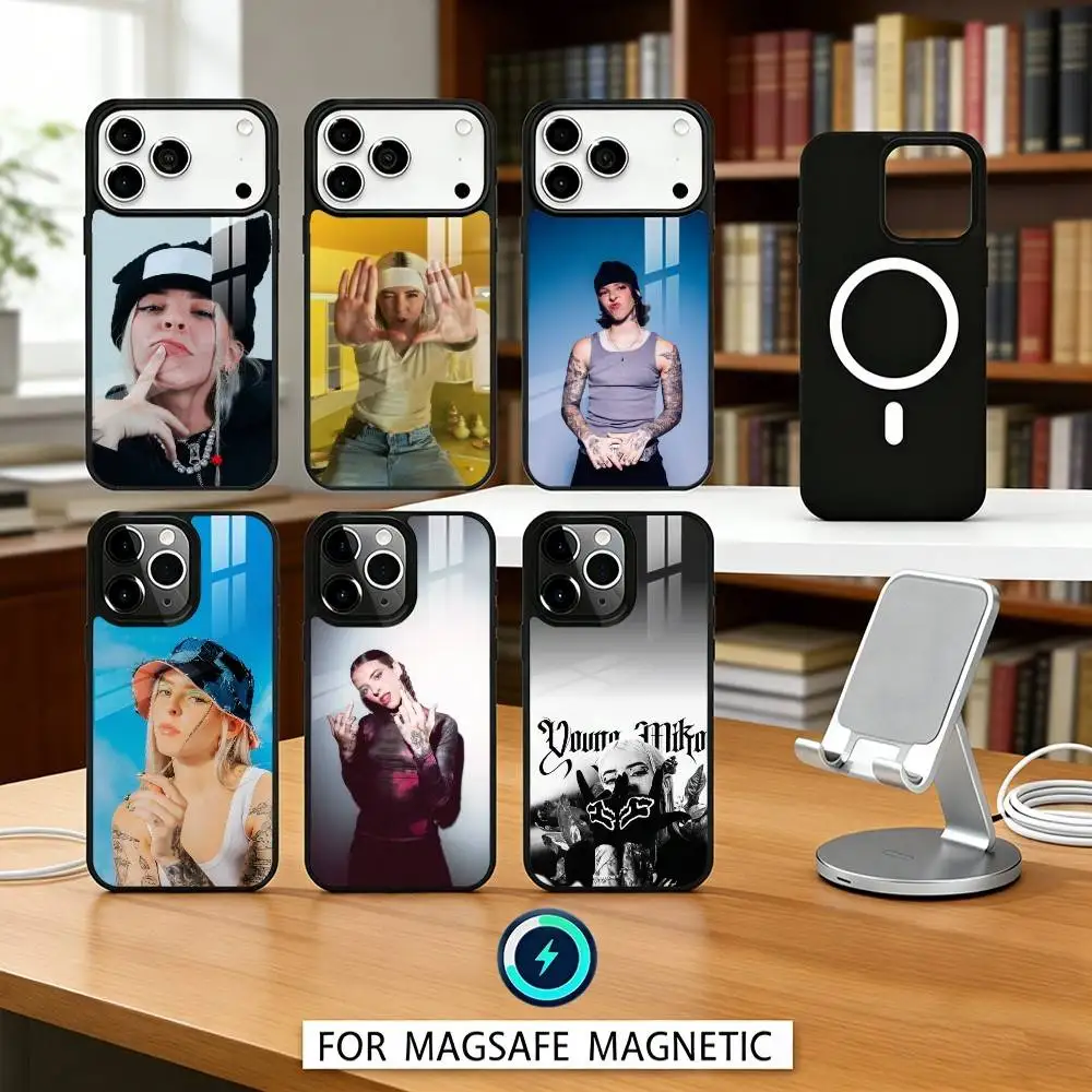 

C-Cool Young M-Miko Singer Phone Case Magnetic For iPhone17 16 15 14 13 12 Pro Max For Magsafe Wireless Charging Cover