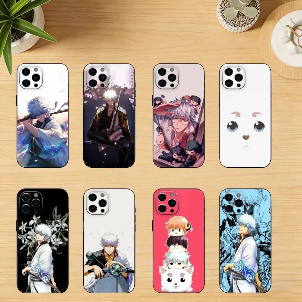 

G-Gintama Anime Phone Case For iPhone 17,16,15,14,13,12,11 Plus,Pro,Max,Mini Silicone black Soft Cover