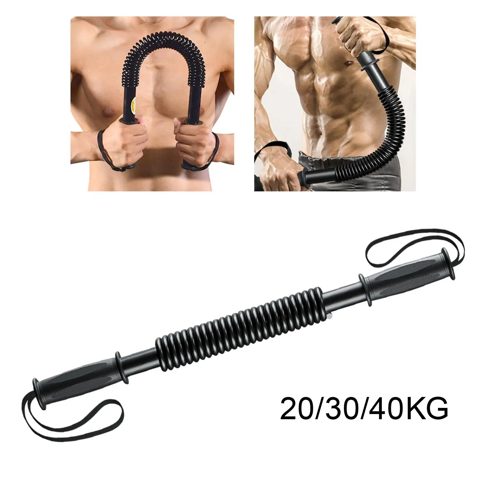 Power Bar Chest Expander Arm Strengthener Hand Gripper Heavy Duty