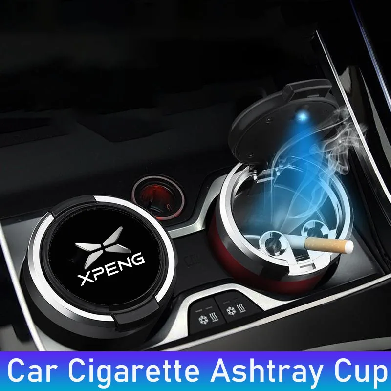 Car ashtray with blue LED light is suitable for XPeng G3 G6 G9 P5 P7 P7+ P9 G3i X9 N5 G7 MONA M03 car interior accessories