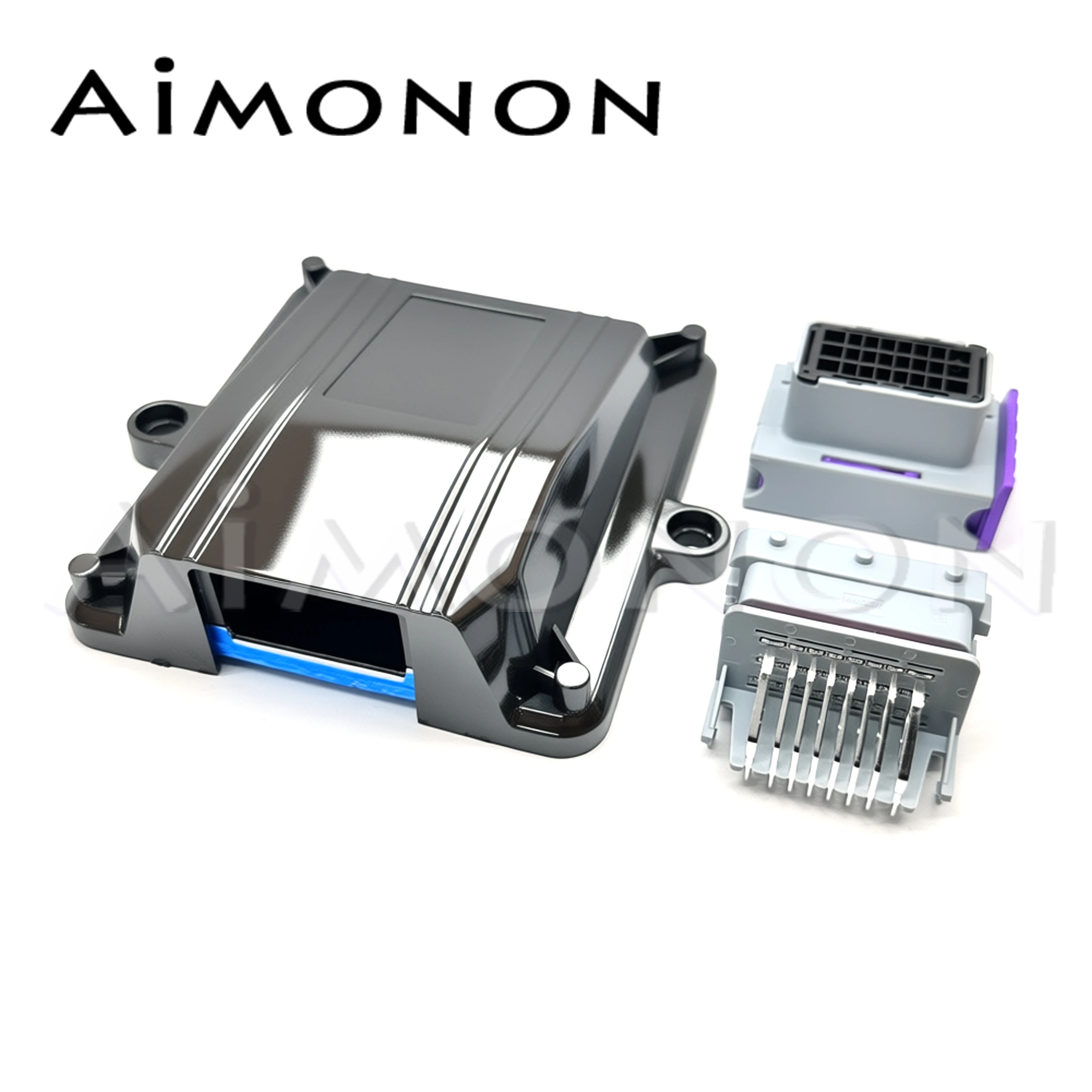 

24-контактный автомобильный пластиковый корпус ЭБУ с 24-контактными серыми разъемами Fci для автоматических печатных плат и клеммами