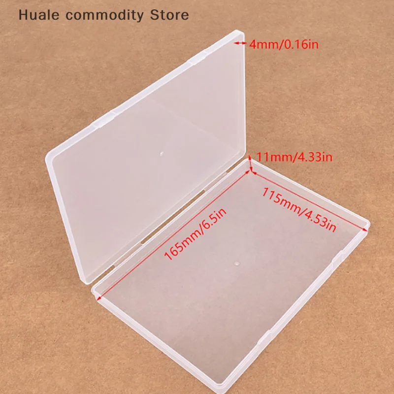 1pc Plastic Transparent Box For Mask Storage Box Large Size Small Accessory Storage Frosted Plastic Box