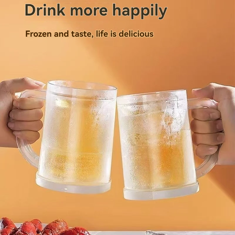 Nuevo vaso de cerveza refrigerado de verano, taza para hacer hielo, beber cerveza, bebida fría, refrigerador, taza de congelación rápida, gran capacidad