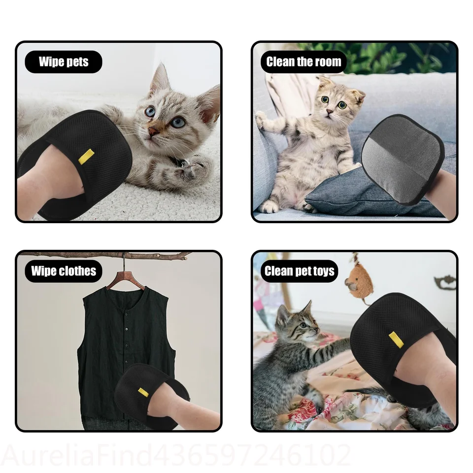 Double Sided Reusable Pet Grooming Removal Gloves