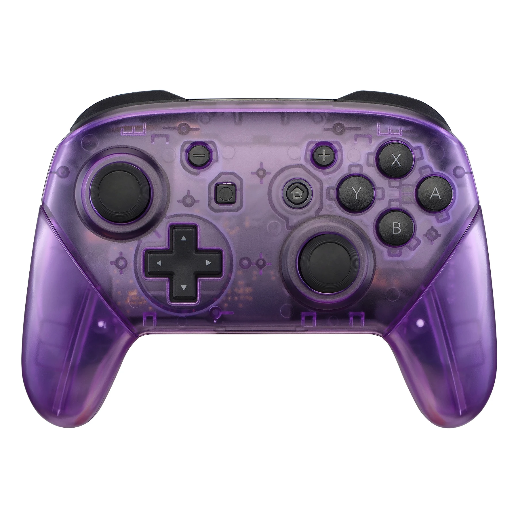 

eXtremeRate Full Set Housing for NS Switch Pro Controller - Clear Atomic Purple