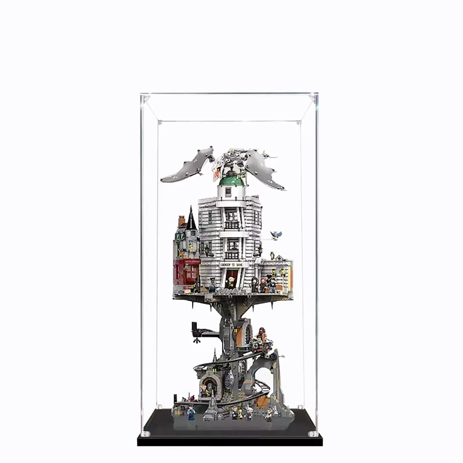 

Прозрачная акриловая витрина для банки волшебников Гринготтов Лего 76417, акриловая, пылезащитная коробка, прозрачная витрина (без модели)