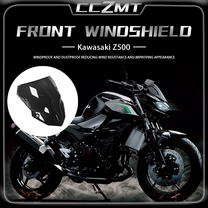 

For Kawasaki Z500 Z 500 z500 SE ABS 2024 2025 Motorcycle Windscreen Windshield Wind Screen Shield Deflector Accessories