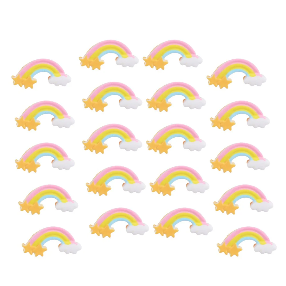 

50 Pcs Mini Cell Phone DIY Rainbow Accessories Headdress Material Halloween Kids Child Clips for Hair