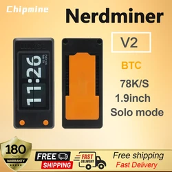 Nerdminer v2 Plus 펌웨어 1.6.3 오리지널 해시레이트, BTC 복권 솔로 마이너, 너드 마이너, 78 K/S