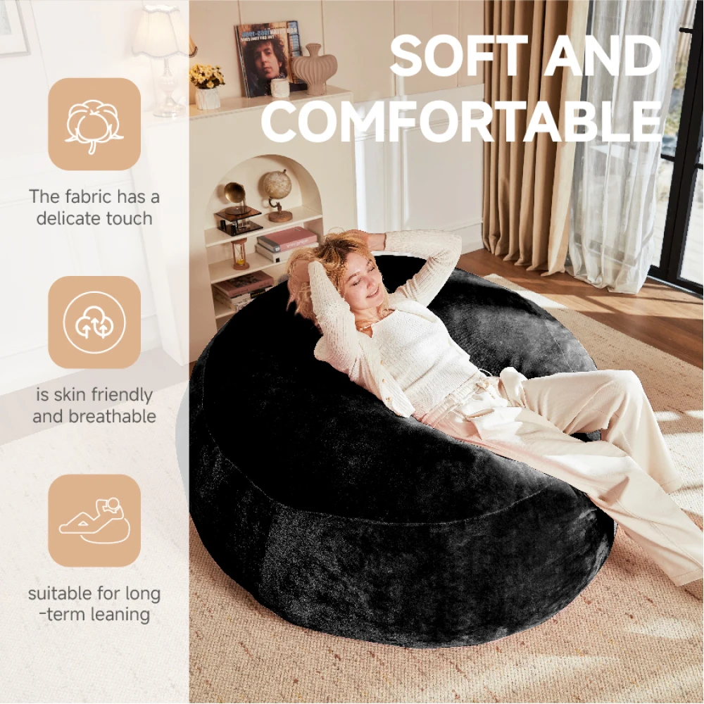 Sitzsack, Silla Sitzsack, Sofá para Adultos, Silla de Lectura Suave y Cómoda, Adecuada para Dormitorios, Balcones y Otros Lugares
