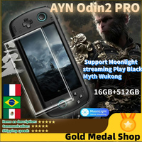 Ayn Odin 2 pro Odin 2 Handheld Game Console 16G+512G Android13 512G Bluetooth Portable Console PSP ps2 IPS LCD black myth wukong