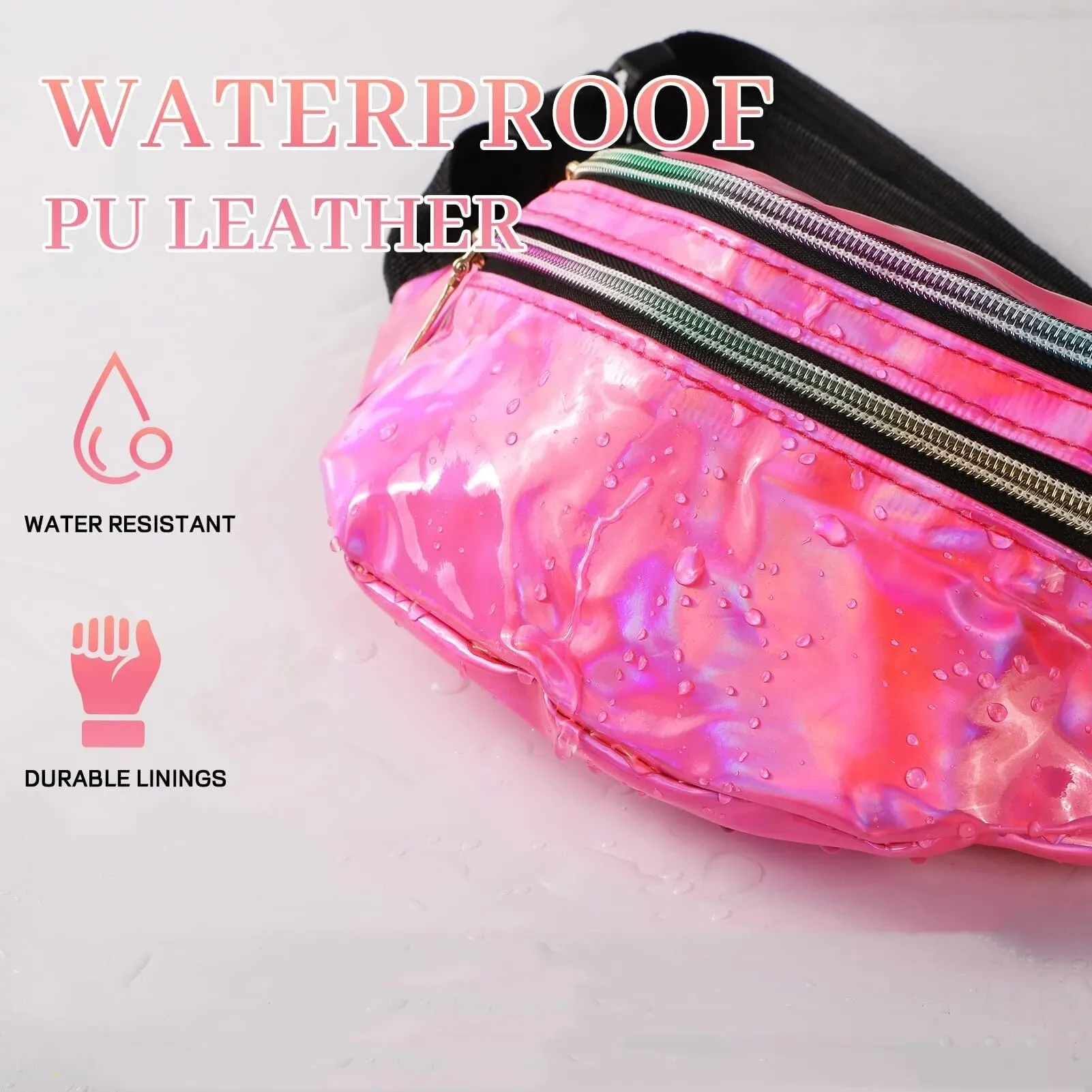 Waist Bag Laser Belt Bag Holographic Fanny Pack Designer Cute Waist Packs Bum Bag Party Travel Fashion Girls Shoulder Glitter