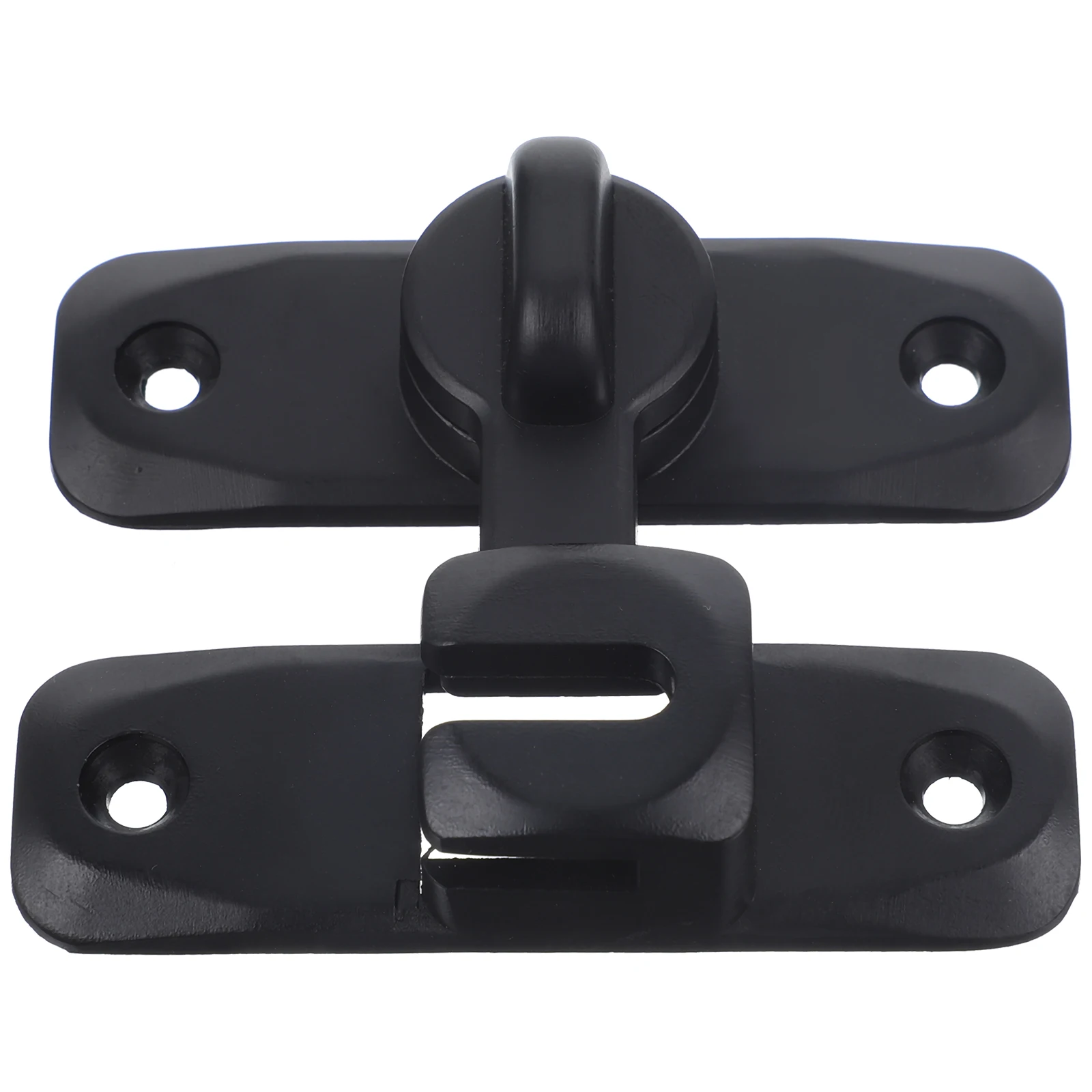

90 Degree Stainless Steel Latch Right Angle Door Buckle for Home Sliding Doors Black Finish 180 Universal Hole Free Installation